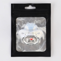 Соска - пустышка силиконовая ортодонтическая «I LOVE MUM», от 6 мес., с колпачком, цвет белый/серебро, стразы Соска - пустышка силиконовая ортодонтическая «I LOVE MUM», от 6 мес., с колпачком, цвет белый/серебро, стразы