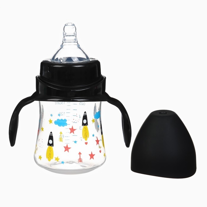 Бутылочка для кормления Ø50мм ШГ, +0мес.,150мл, цвет черный Бутылочка для кормления Ø50мм ШГ, +0мес.,150мл, цвет черный