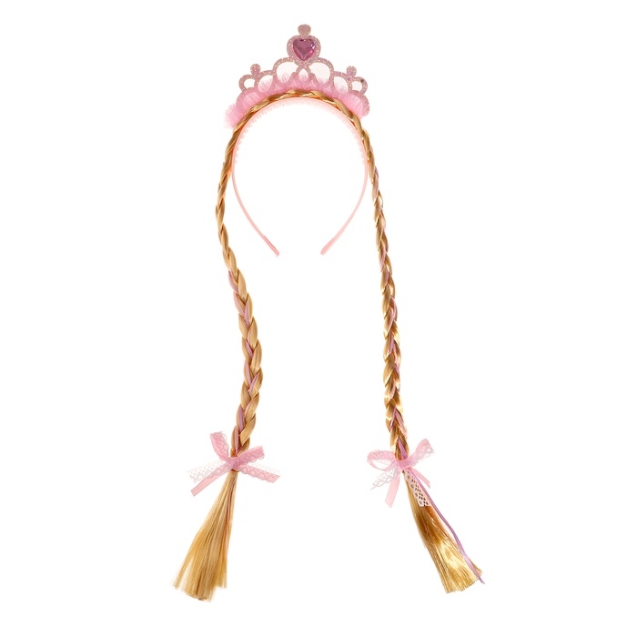 Карнавальный ободок &laquo;Принцесса&raquo; с косичками