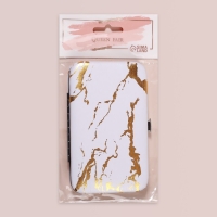 Набор маникюрный, 7 предметов, в футляре, рисунок серый/золотистый Набор маникюрный, 7 предметов, в футляре, рисунок серый/золотистый