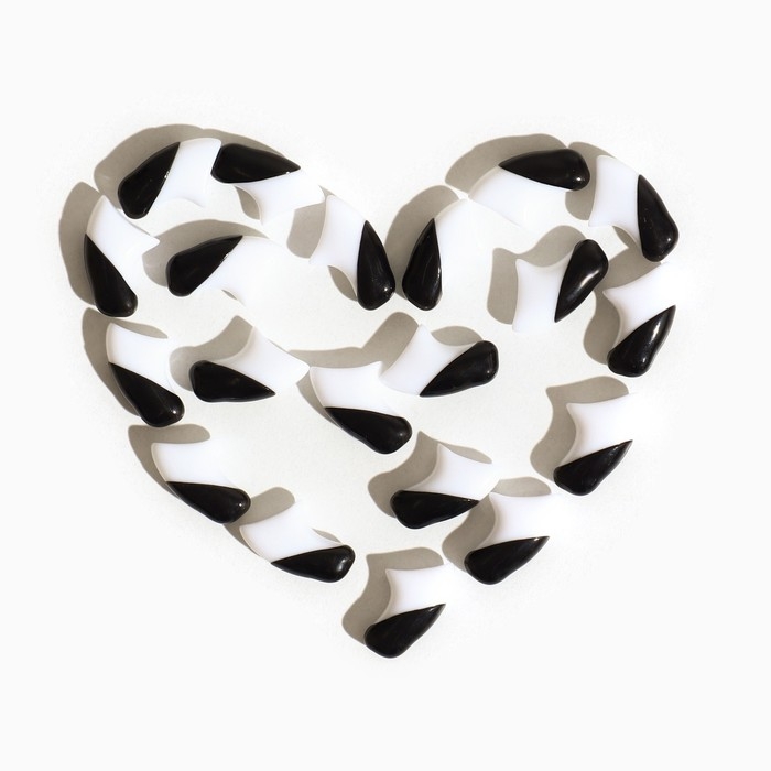 Когти накладные Когти накладные "Антицарапки", размер S, двухцветные (белые/чёрные)