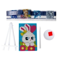 Алмазная мозаика с частичным заполнением на подставке для детей «Зайка», 10 х 15 см Алмазная мозаика с частичным заполнением на подставке для детей «Зайка», 10 х 15 см