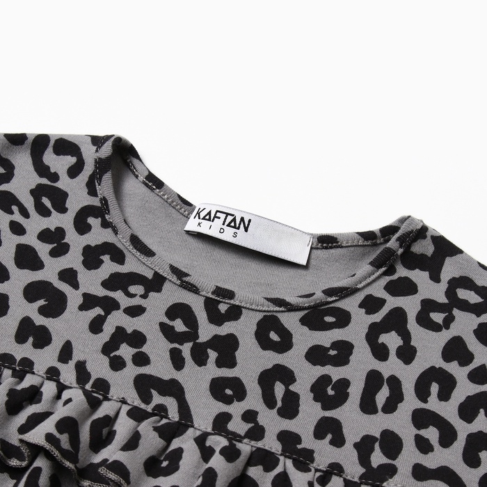 Платье детское с рюшами KAFTAN Trendy grey р.30 (98-104)