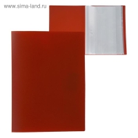 Папка с 60 вкладышами А4, 500 мкм, Calligrata, текстура "песок", красная Папка с 60 вкладышами А4, 500 мкм, Calligrata, текстура "песок", красная