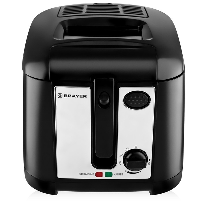 Фритюрница BRAYER 2832BR-BK, 1800 Вт, 2,5 л, 130-190 &deg;C, чёрная