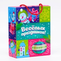 Новый год. Подарочная коробка новогодняя Ёлка-Пати 16,5 х 7,5 х 21 см. Новый год. Подарочная коробка новогодняя Ёлка-Пати 16,5 х 7,5 х 21 см.