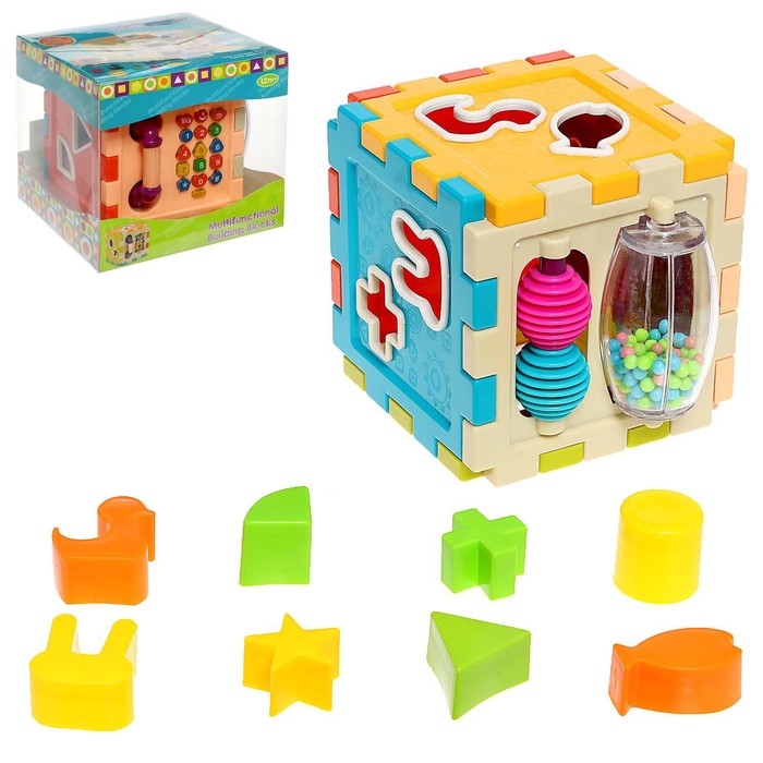 Сортер-куб &laquo;Телефончик&raquo;, 8 фигур, свет, звук