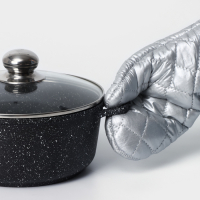 Набор прихваток &laquo;Профи&raquo;, 2 шт, 30&times;16&times;2 см, цвет серый