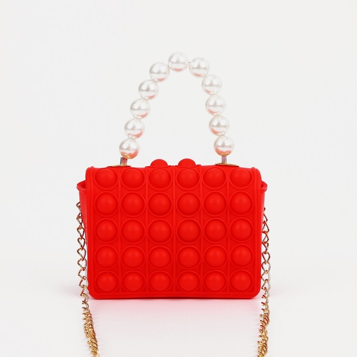 Сумка-мессенджер детская для девочки, pop it, цвет красный Сумка-мессенджер детская для девочки, pop it, цвет красный