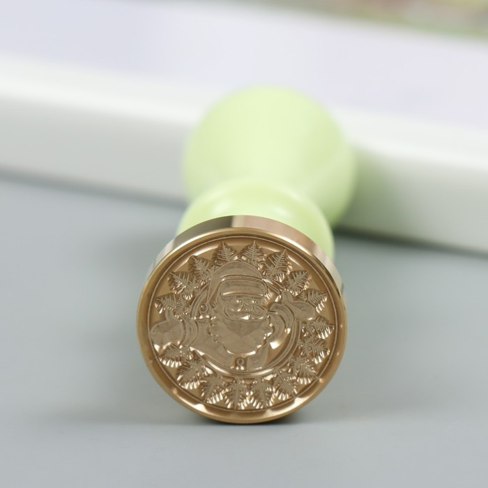 Печать для сургуча с пластиковой ручкой Печать для сургуча с пластиковой ручкой "Санта" 2,5х2,5 см