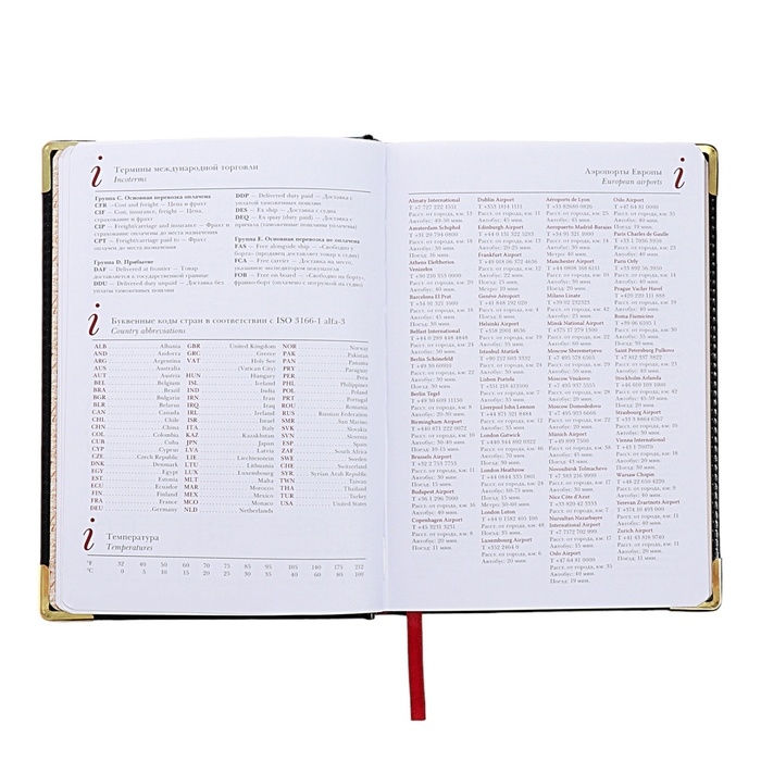 Ежедневник недатированный А5+, 136 листов Sidney Nebraska, твёрдая обложка, искусственная кожа, золотой срез, золотые уголки, чёрный