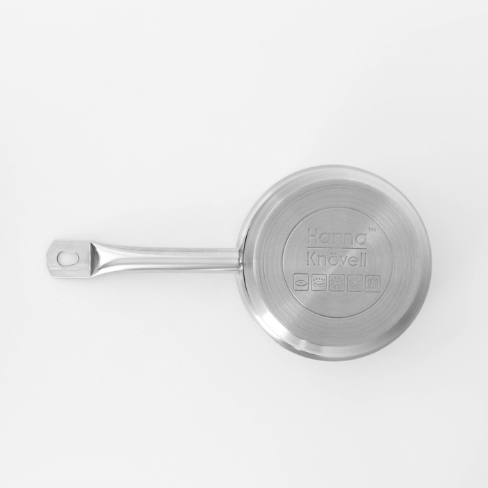 Сотейник из нержавеющей стали с крышкой Hanna Kn&ouml;vell, 1,2 л, d=16 см, h=6,5 см, толщина стенки 0,8 мм, индукция
