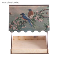 Кормушка для птиц "Яркие птички", с принтом, 24&times;24&times;27 см