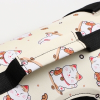 Сумка - переноска для животных "Котики", размер М, 40 х 21 х 27 см, бежевая