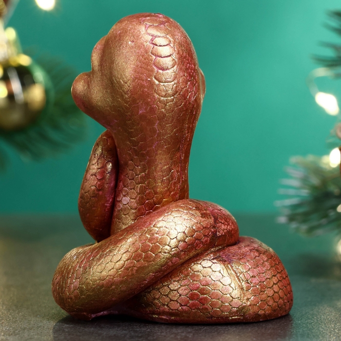 Фигура Фигура "Змейка Фея" бордовая-золото, 7х6см