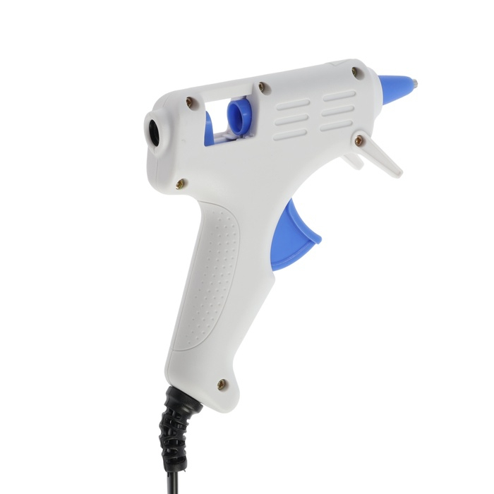 Клеевой пистолет ТУНДРА, 25 Вт, 220 В, эргономичная рукоятка, антикапля, шнур 1.3 м, 7 мм