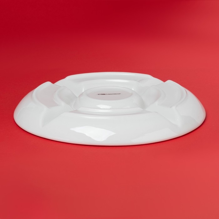 Менажница новогодняя Доляна &laquo;Сани Деда Мороза&raquo;, 5 ячеек, 25,5&times;3,1 см, керамика, цвет белый