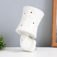 Ночник "Узор" белый 7,8х7,8х12 см Ночник "Узор" белый 7,8х7,8х12 см