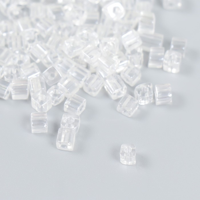 Бисер стекло 6/0 Бисер стекло 6/0 "Кубик. Прозрачный" 10 гр