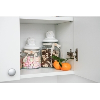 Банка стеклянная для хранения сыпучих продуктов Доляна &laquo;Ёжик в золотом&raquo;, 950 мл, 11&times;20 см, с керамической крышкой