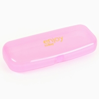 Футляр для очков Enjoy, розовый, 15,5 х 5,2 х 3,5 см