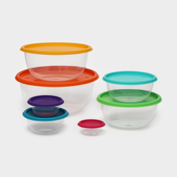 Набор мисок &laquo;Радуга&raquo;, 7 шт, цвет МИКС