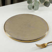 Блюдо керамическое сервировочное &laquo;Золотой блик&raquo;, 24&times;1 см