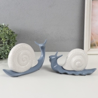 Сувенир керамика "Улитки" набор 2 шт 19х7х11, 23х7х13,5 см Сувенир керамика "Улитки" набор 2 шт 19х7х11, 23х7х13,5 см