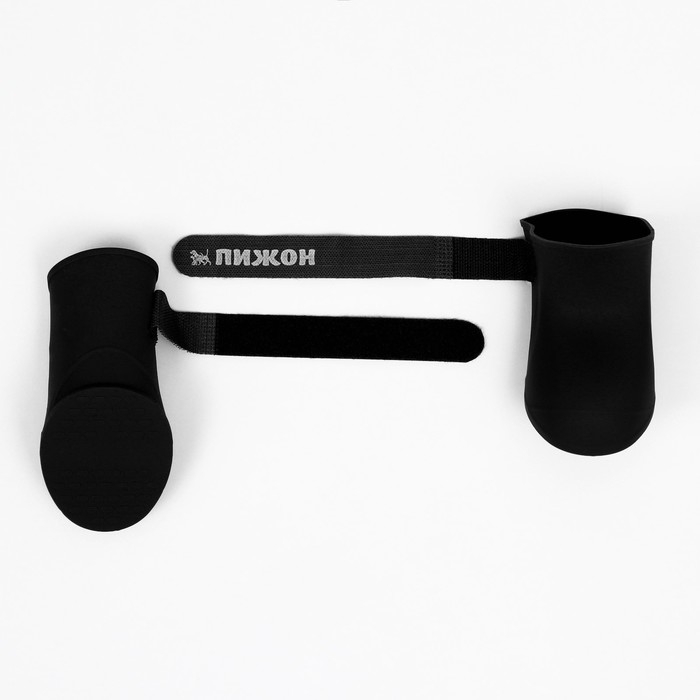 Сапоги резиновые Пижон, набор 4 шт., р-р М (подошва 5 Х 4 см), чёрные Сапоги резиновые Пижон, набор 4 шт., р-р М (подошва 5 Х 4 см), чёрные