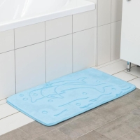 Коврик Доляна «Дельфины», 50×80 см, цвет синий Коврик Доляна «Дельфины», 50×80 см, цвет синий