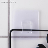 Полка 2-х ярусная Доляна, 4 крючка, 47&times;30&times;14 см, цвет чёрный