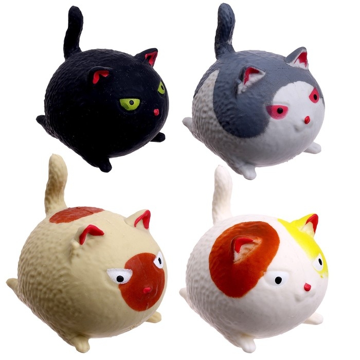 Мялка &laquo;Котик&raquo; с пастой, цвета МИКС