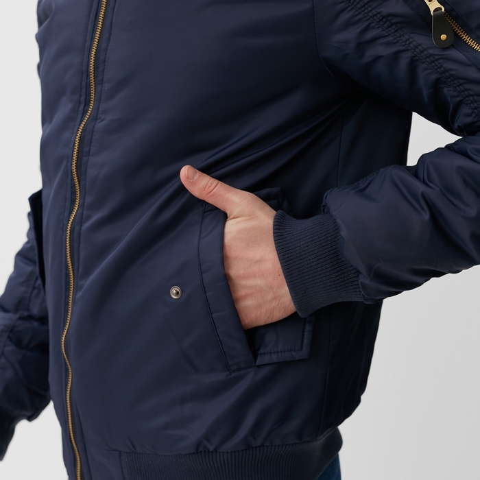 Бомбер мужской на молнии MIST, размер 52, синий