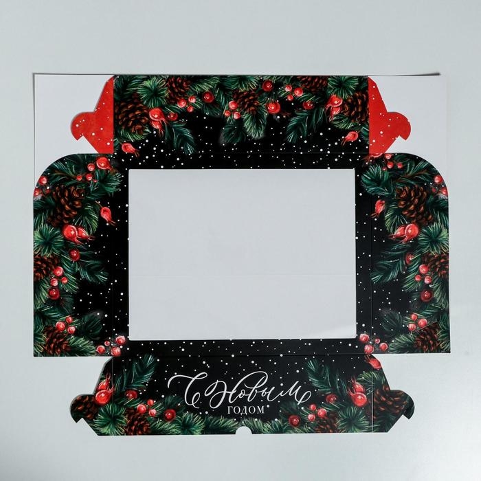Коробка для капкейков &laquo;С Новым Годом&raquo; 25 х 33 х 10 см, Новый год