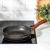 Сковорода Granit ultra, d=22 см, съёмная ручка, антипригарное покрытие, цвет чёрный, ручки МИКС Сковорода Granit ultra, d=22 см, съёмная ручка, антипригарное покрытие, цвет чёрный, ручки МИКС