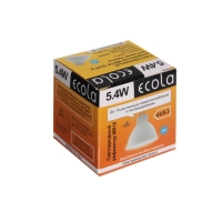 Лампа светодиодная Ecola, GU5.3, 5.4 Вт, 4200 K, дневной белый, матовое стекло Лампа светодиодная Ecola, GU5.3, 5.4 Вт, 4200 K, дневной белый, матовое стекло