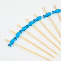 Шпажки для канапе &laquo;Рыбки&raquo; набор 24 шт., цвет синий