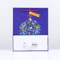 Новый год. Пакет подарочный "Новогодний венок", 26 х 32 х 12 см. Новый год. Пакет подарочный "Новогодний венок", 26 х 32 х 12 см.