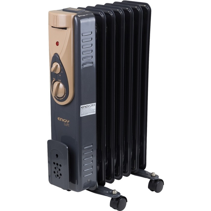 Обогреватель ENGY EN-2407 Loft, масляный, 1500 Вт, 7 секций, 15 м&sup2;, чёрный