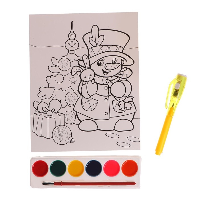 Набор для творчества &laquo;Раскрась картину: снеговик&raquo;