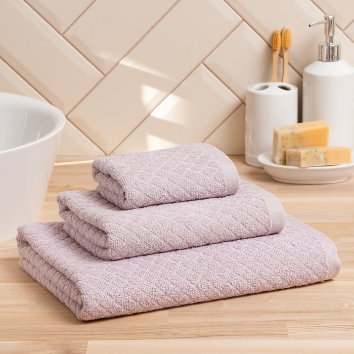 Полотенце махровое Love Life &laquo;Минимализм&raquo; 50х80 см, светло-лиловый, 100% хл, 500 гр/м2