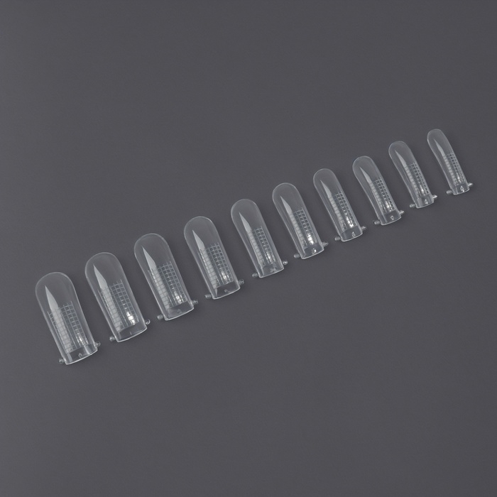 Верхние формы для наращивания в контейнере, 100 шт, мягкий квадрат, цвет прозрачный Верхние формы для наращивания в контейнере, 100 шт, мягкий квадрат, цвет прозрачный