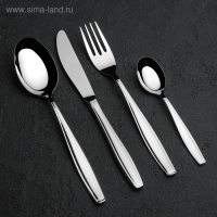 Набор столовых приборов «Комет», 24 предмета, толщина 2,5 мм, декоративная коробка, цвет серебряный Набор столовых приборов «Комет», 24 предмета, толщина 2,5 мм, декоративная коробка, цвет серебряный