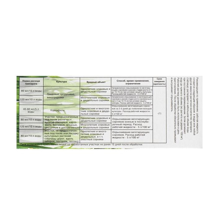 Средство сплошного уничтожения сорняков Ликвидатор 100 мл Средство сплошного уничтожения сорняков Ликвидатор 100 мл