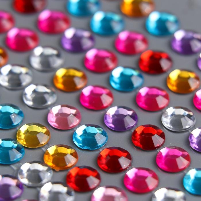 Наклейка пластик стразы Наклейка пластик стразы " Дождь" 32х7,5 см МИКС