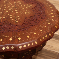 Стол резной "Медуза" дерево 44х44х38 см