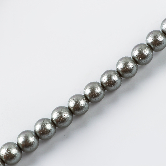 Бусины из стекла, набор 78 шт., диаметр 1 шт. &mdash; 10 мм, цвет серебряный