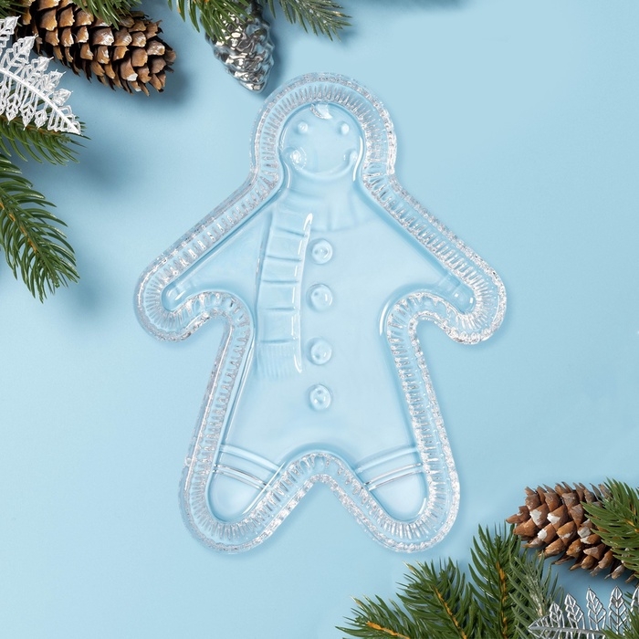 Блюдо «Новогоднее чудо. Пряня», 24×18,5×2,7 см, стекло, прозрачное Блюдо «Новогоднее чудо. Пряня», 24×18,5×2,7 см, стекло, прозрачное