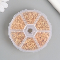 Кольца зажимные металл в шкатулке "Золото" 880 шт 8х8х2 см Кольца зажимные металл в шкатулке "Золото" 880 шт 8х8х2 см