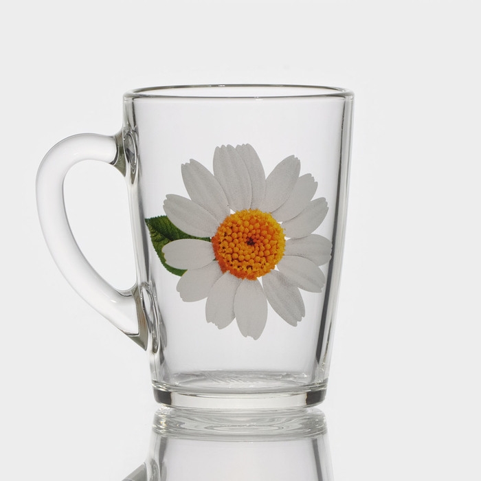 Кружка стеклянная &laquo;Коллекция цветов&raquo;, 300 мл, рисунок МИКС